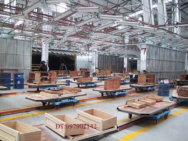 Dây chuyền sơn gỗ pallet